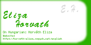 eliza horvath business card